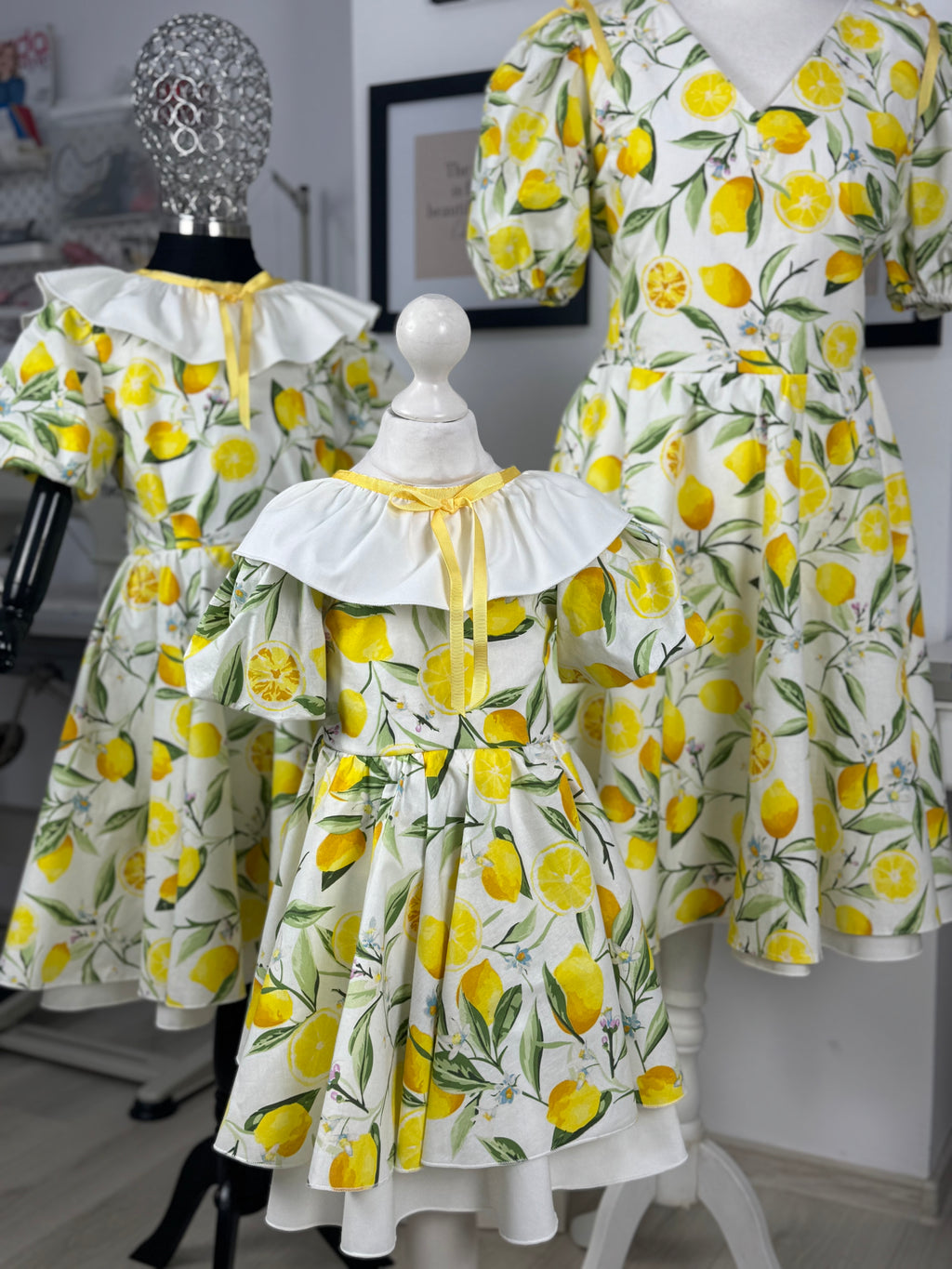 Set rochițe mama-fiica “Lemon Blossom”