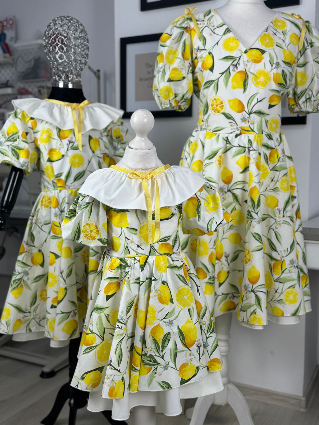 Set rochițe mama-fiica “Lemon Blossom”