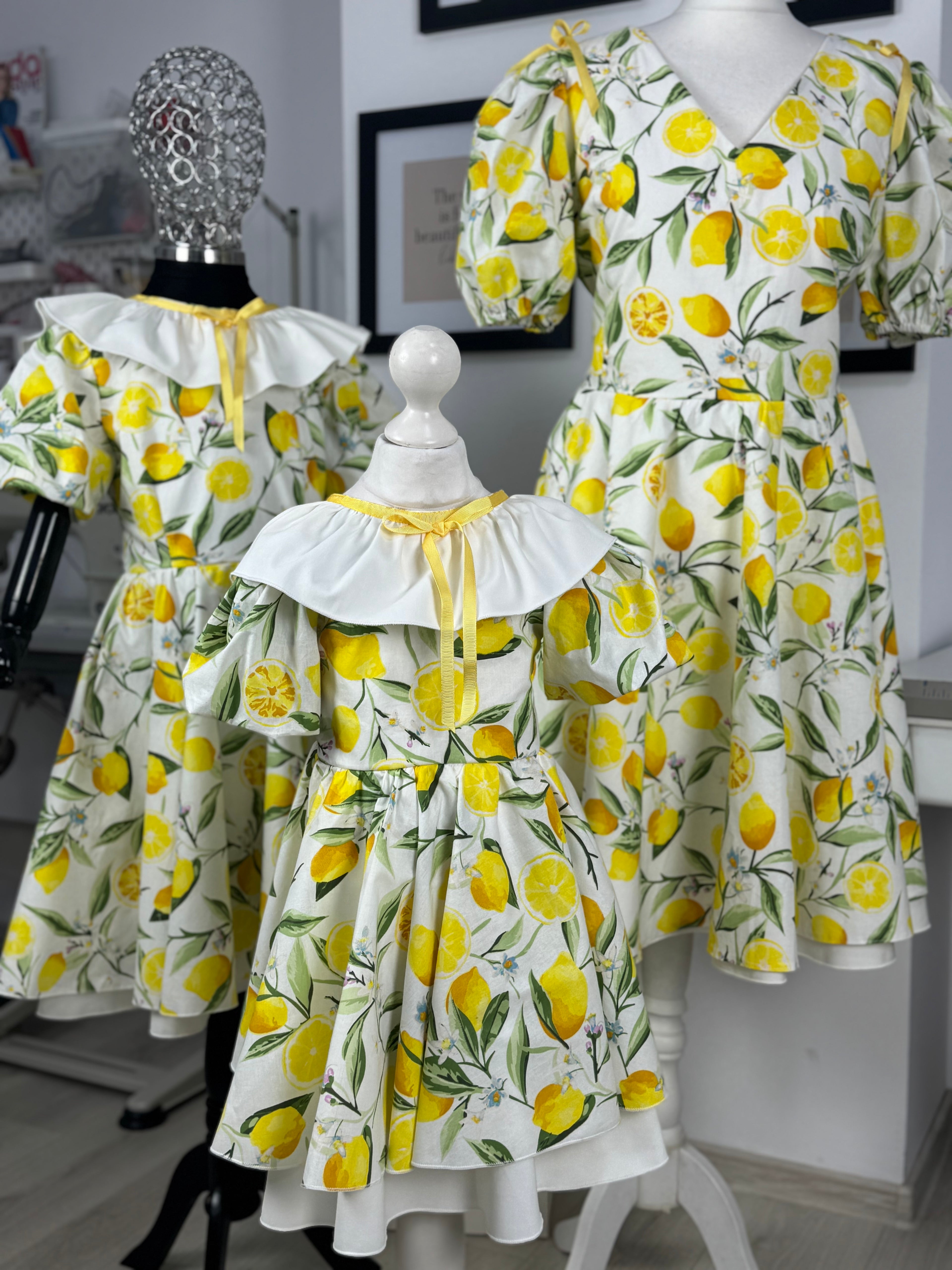 Set rochițe mama-fiica “Lemon Blossom”