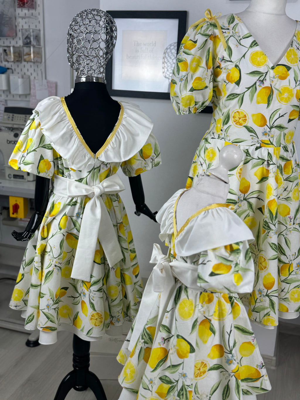 Set rochițe mama-fiica “Lemon Blossom”