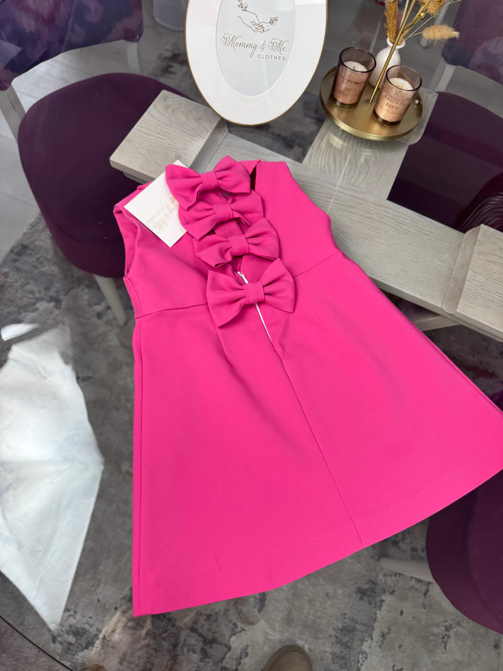 Rochita fetițe “Pink bow”