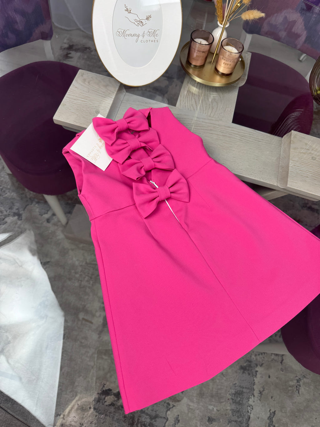 Rochita fetițe “Pink bow”