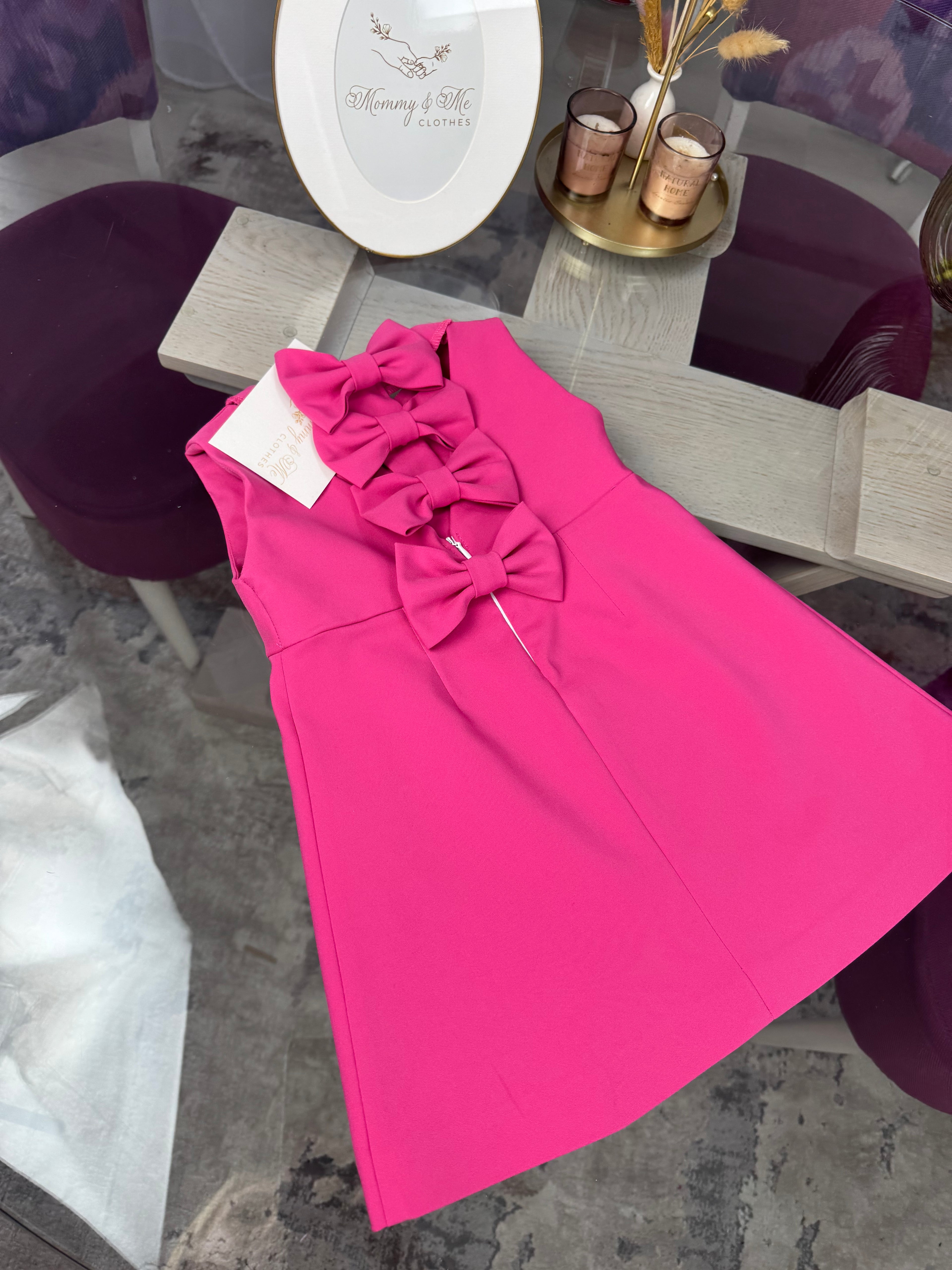 Rochita fetițe “Pink bow”