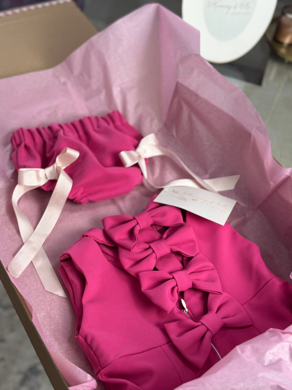 Rochita fetițe “Pink bow”