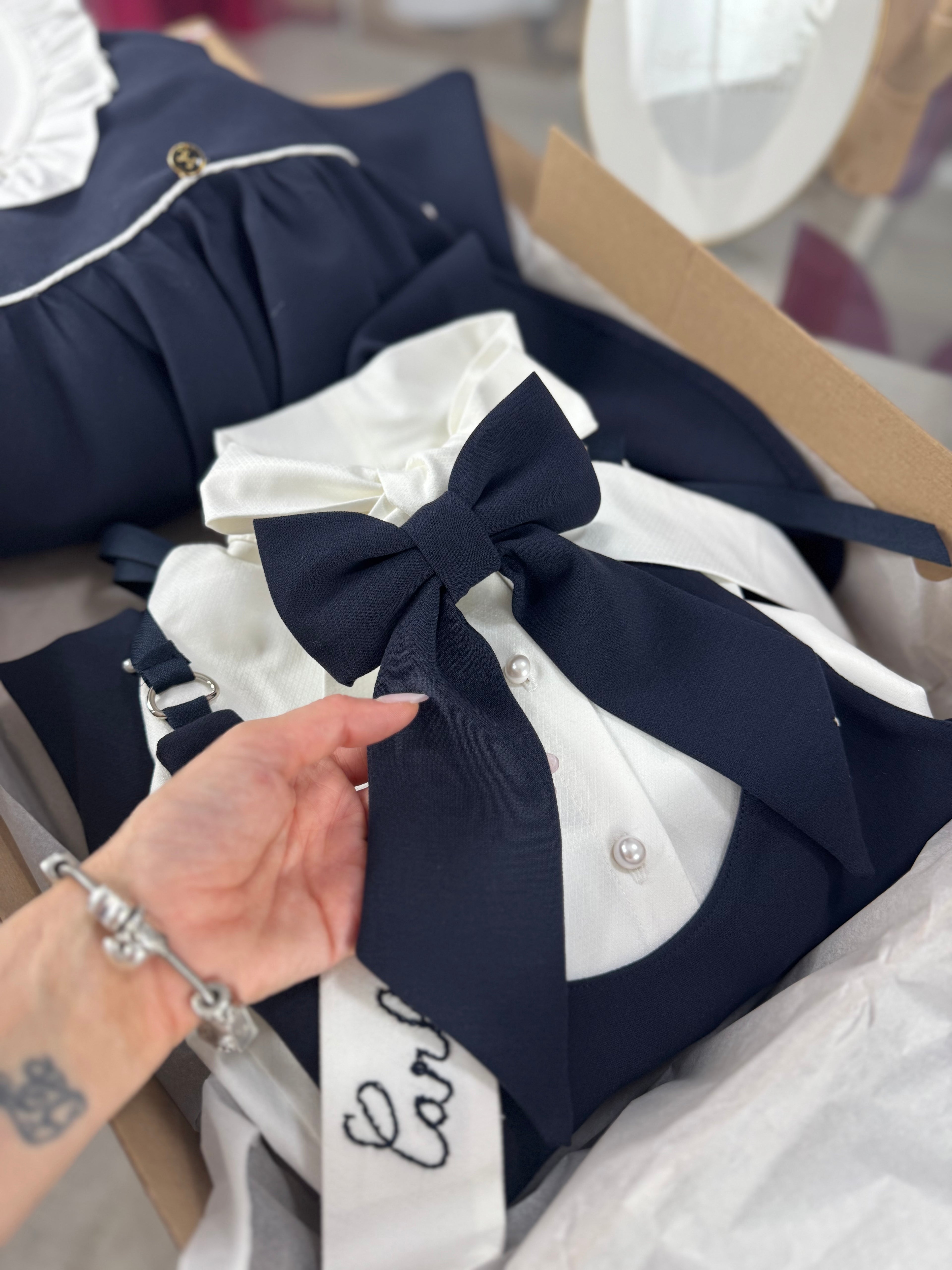 Fundiță par pentru fete bleumarin
