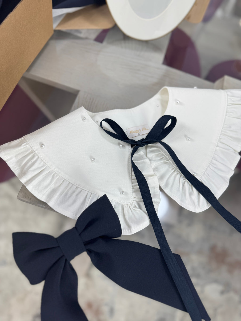 Fundiță par pentru fete bleumarin