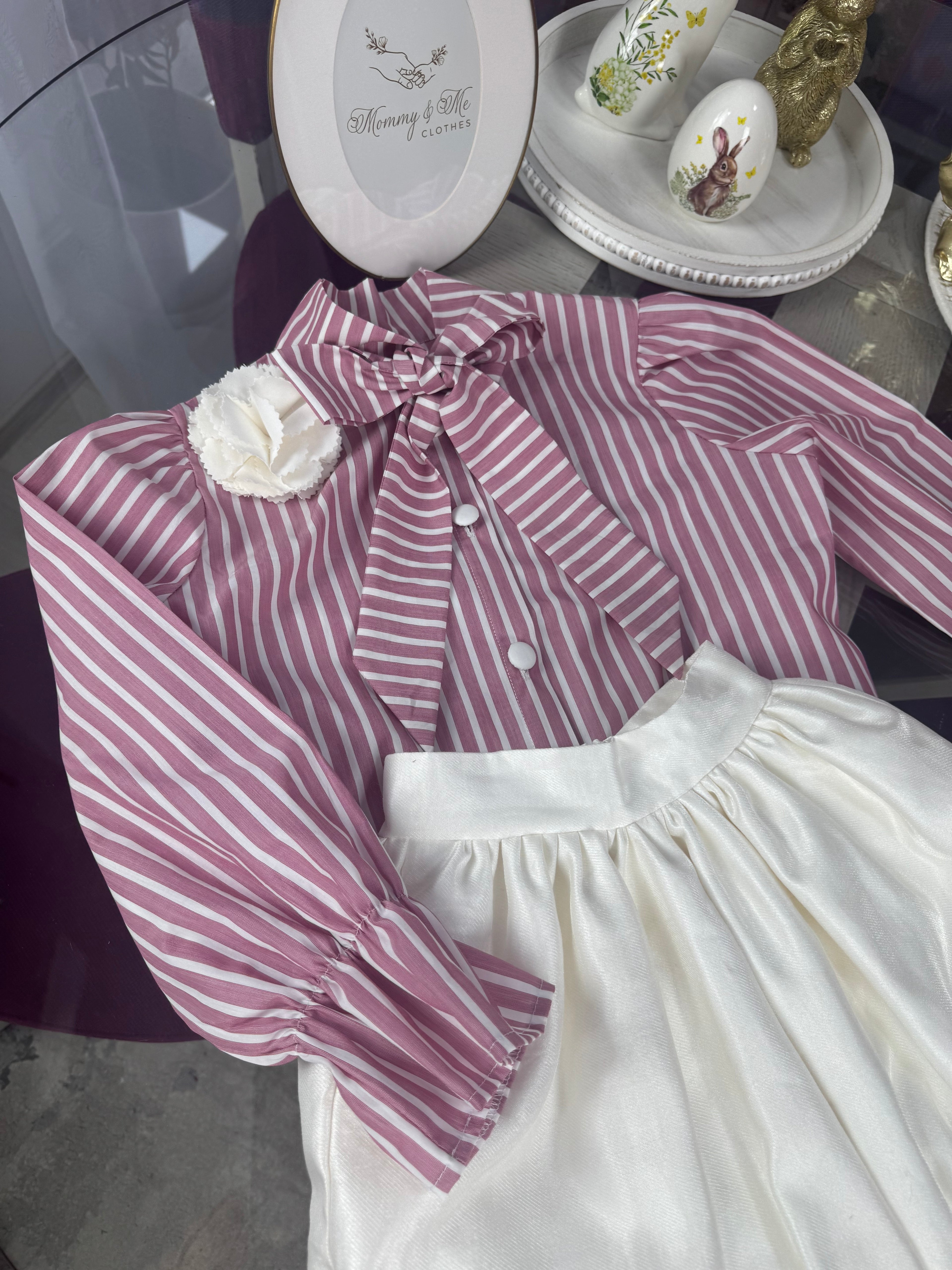 Cămașă Fetițe “Pink Stripes”