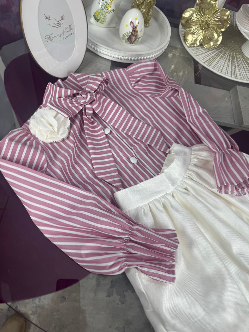 Cămașă Fetițe “Pink Stripes”
