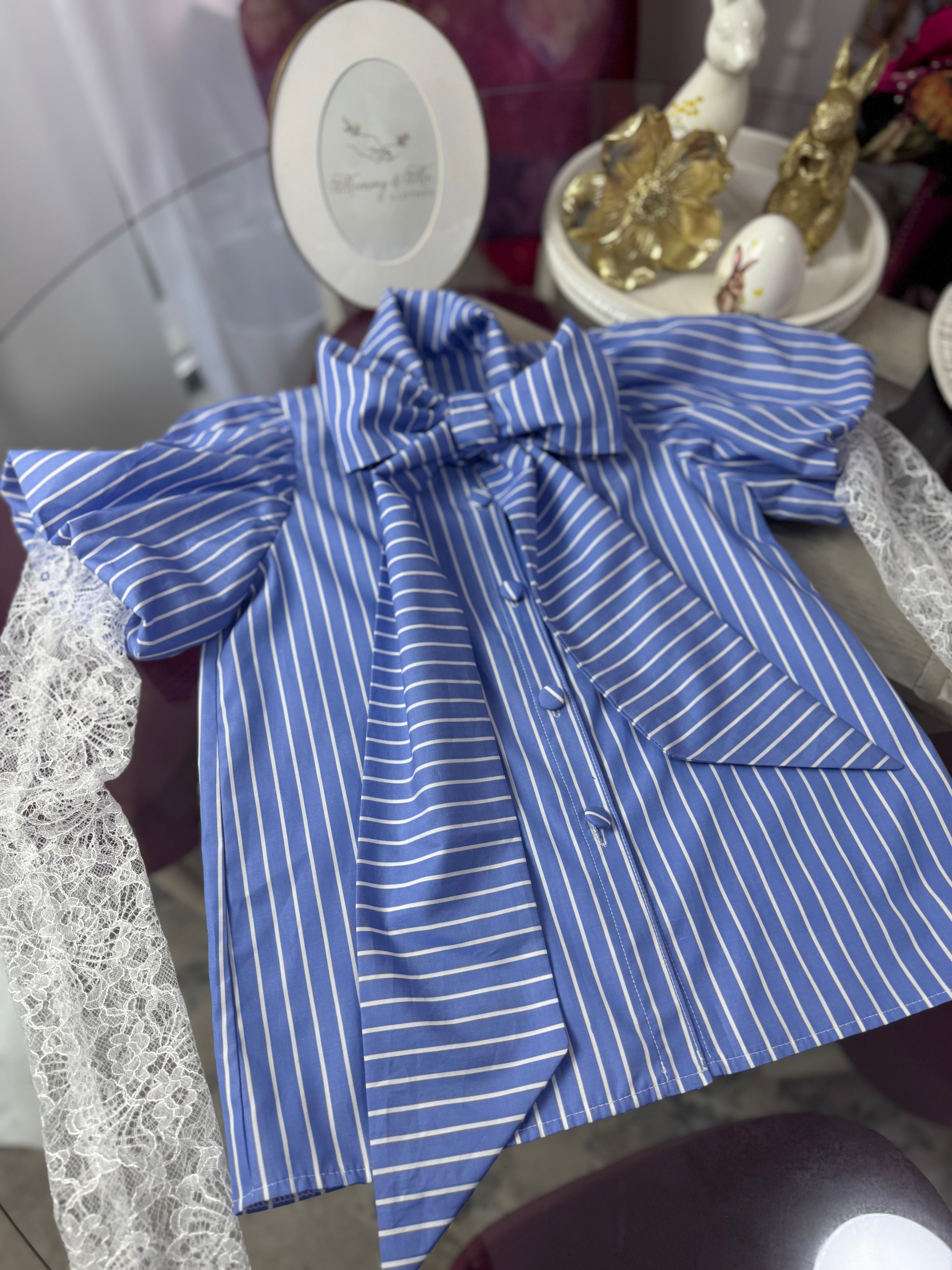 Cămașa fetițe “Stripes Bow”