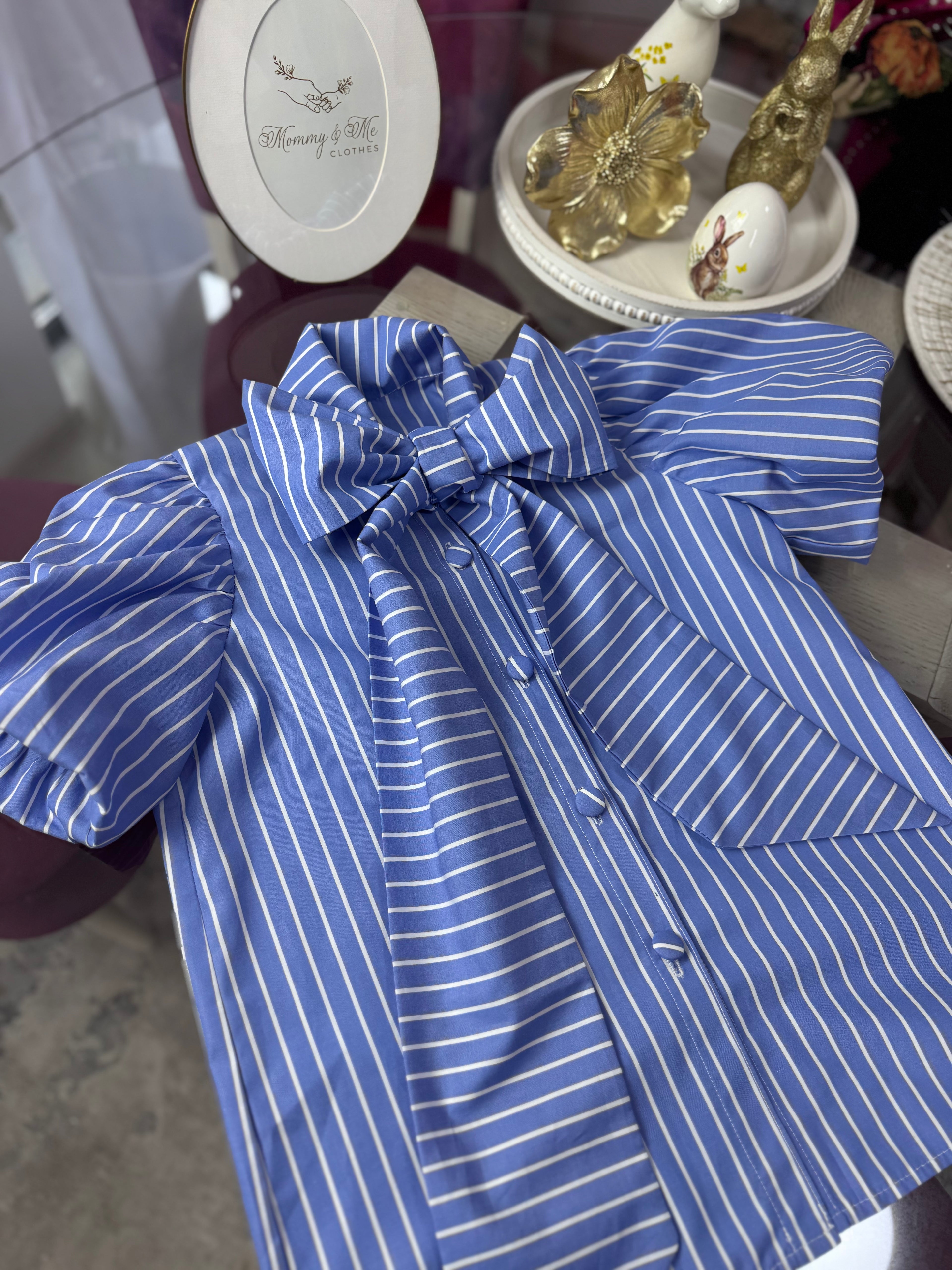 Cămașa fetițe “Stripes Bow”