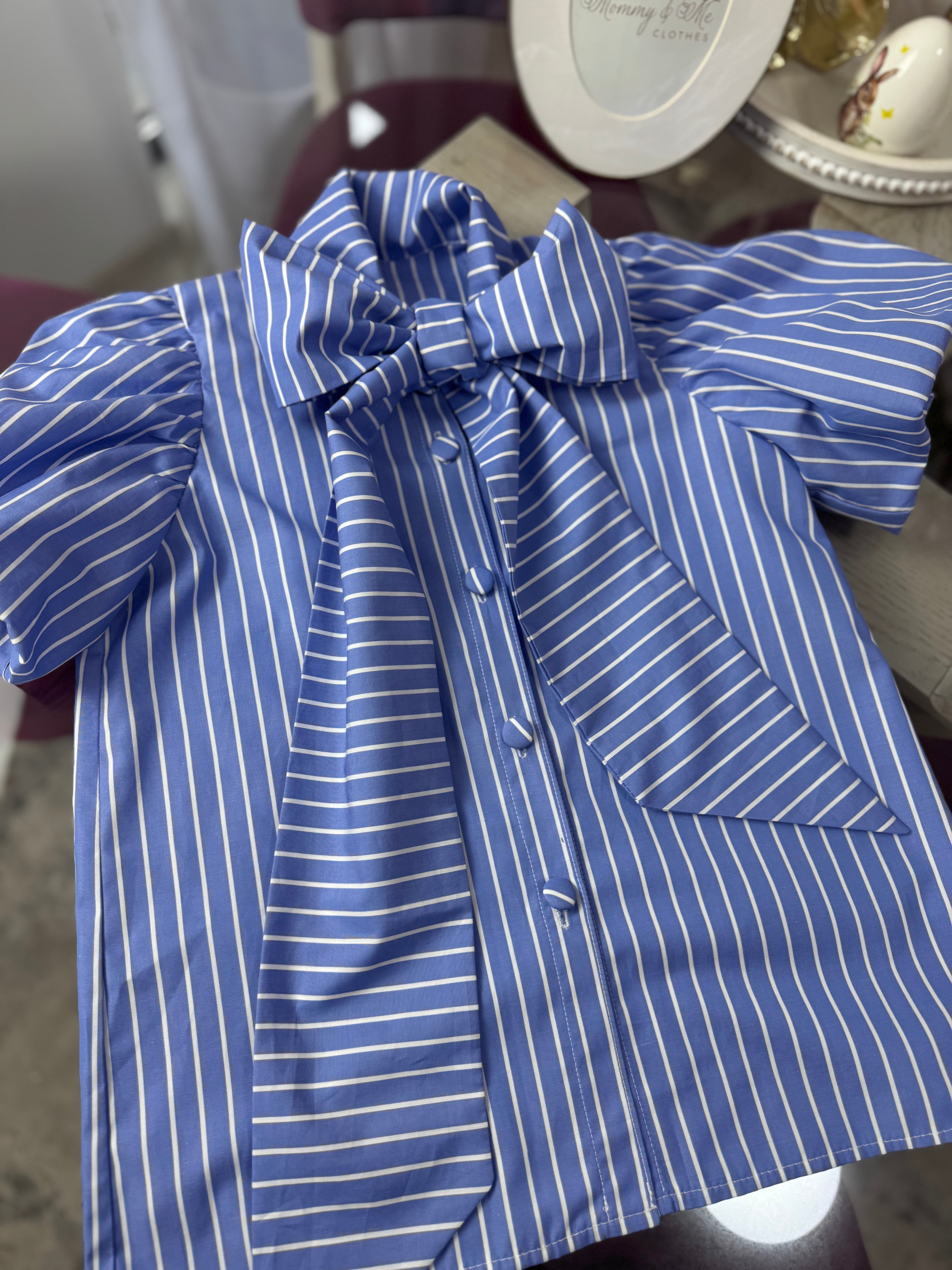 Cămașa fetițe “Stripes Bow”