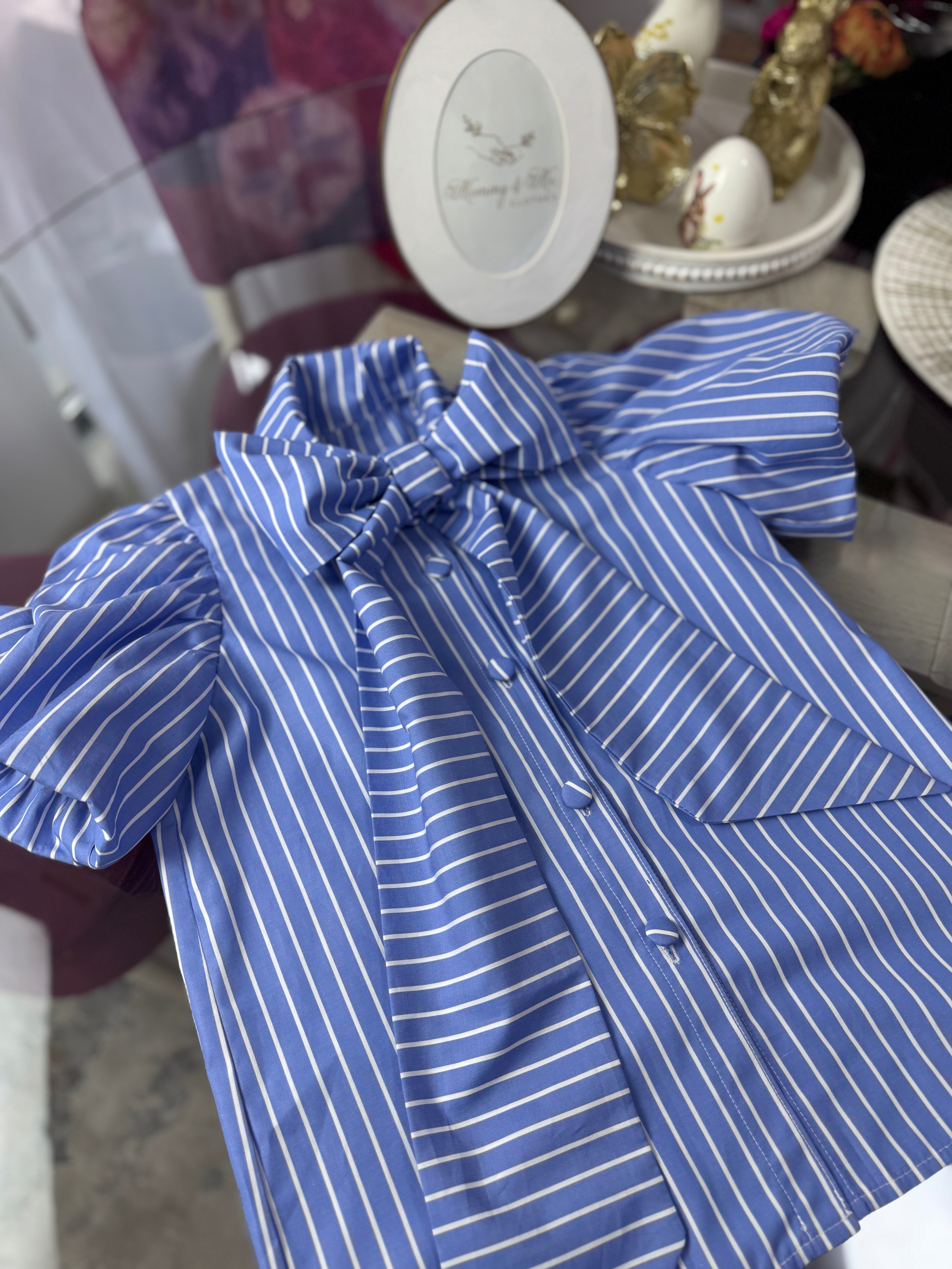 Cămașa fetițe “Stripes Bow”