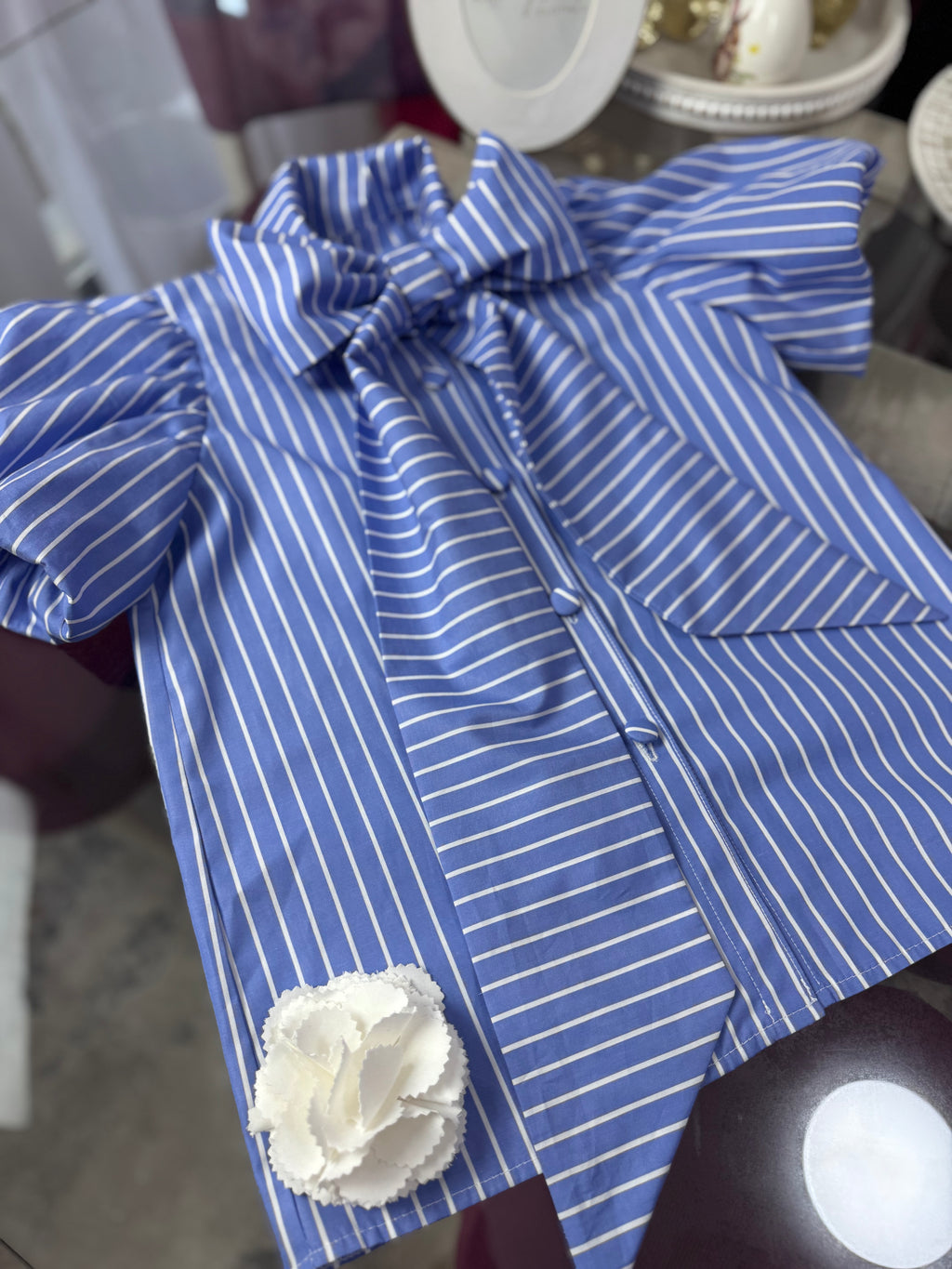 Cămașa fetițe “Stripes Bow”